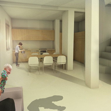 Piccolo Patio, Casa unifamiliare, Reinterpretazione, Rendering.