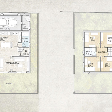 Piccolo Patio, Casa unifamiliare, Reinterpretazione, Rendering.